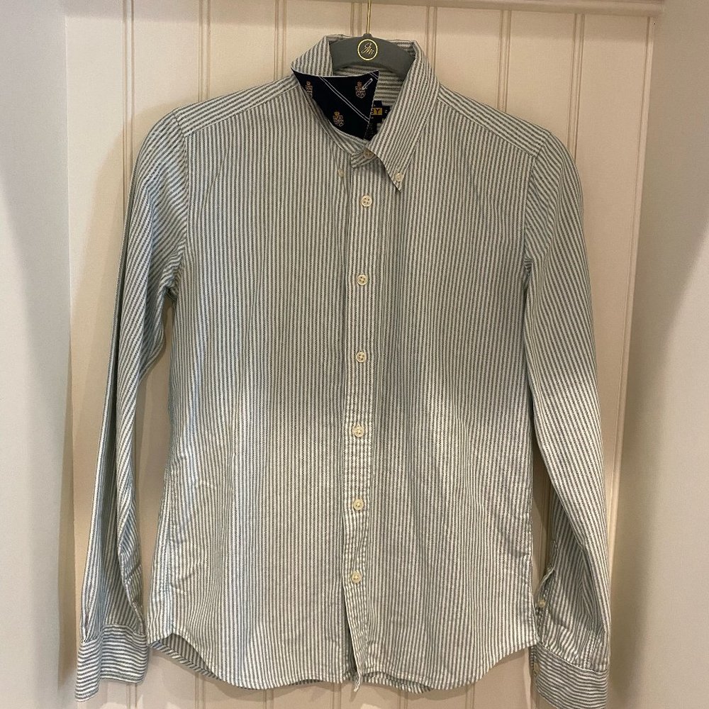 Rugby Ralph Lauren Green Stripe Button Up